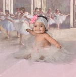 9 month old in a tutu
